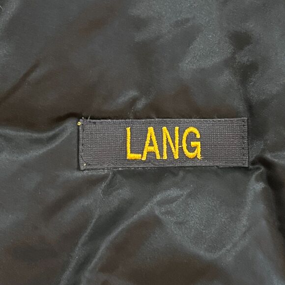 Vintage Army MA-1 Flight Black Intermediate Bomber Jacket Reversible Mens Sz XL - Picture 7 of 9